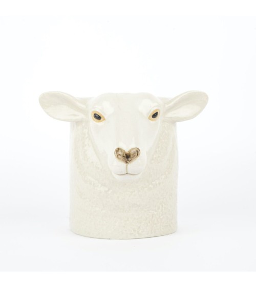 White faced suffolk sheep - Animal Pencil pot & Flower pot Quail Ceramics pretty pen pot holder cutlery toothbrush makeup brush