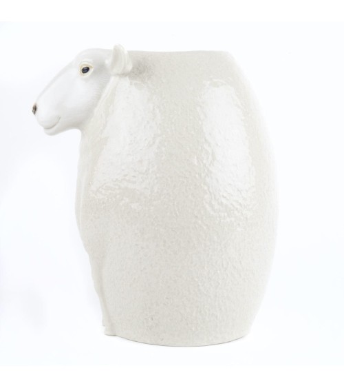 Large Flower Vase - White faced suffolk sheep Quail Ceramics table flower living room vase kitatori switzerland