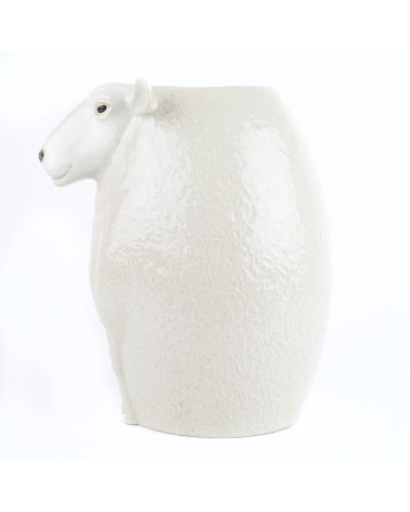 Large Flower Vase - White faced suffolk sheep Quail Ceramics table flower living room vase kitatori switzerland