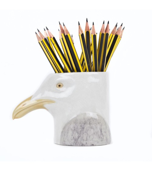 Herring gull - Animal Pencil pot & Flower pot Quail Ceramics pretty pen pot holder cutlery toothbrush makeup brush