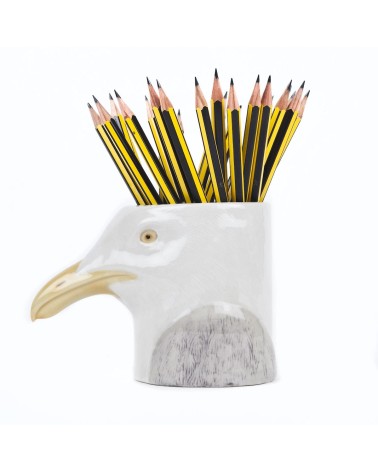 Herring gull - Animal Pencil pot & Flower pot Quail Ceramics pretty pen pot holder cutlery toothbrush makeup brush