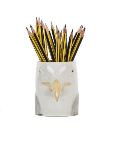 Goéland argenté - Porte crayon & stylo, Petit pot de fleur Quail Ceramics bureau original design pour plantes intérieur à cou...