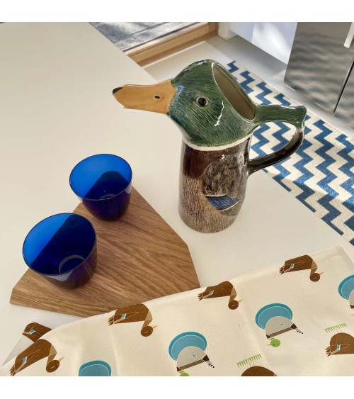 Wasserkrug - Stockente, Ente Quail Ceramics wasserkaraffe glas krüg glaskaraffen design