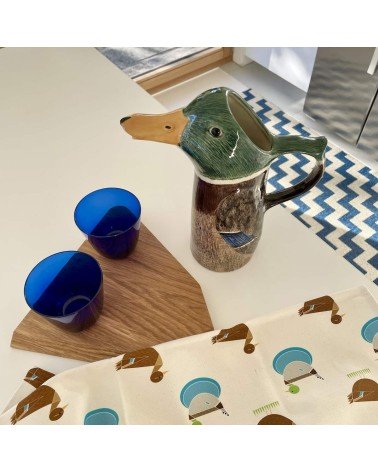 Wasserkrug - Stockente, Ente Quail Ceramics wasserkaraffe glas krüg glaskaraffen design