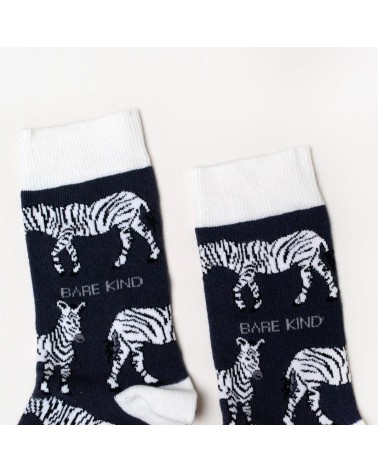 Sauvez les Zèbres - Chaussettes en bambou Bare Kind jolies pour femme originales pour homme chausset rigolotes drole Suisse