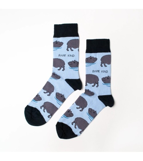 Sauvez les hippopotames - Chaussettes en bambou Bare Kind jolies pour femme originales pour homme chausset rigolotes drole Su...