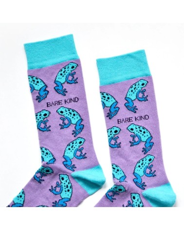 Save the Frogs - Bambou Socks Bare Kind funny crazy cute cool best pop socks for women men
