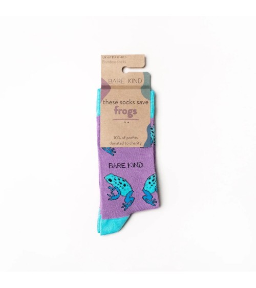 Save the Frogs - Bambou Socks Bare Kind funny crazy cute cool best pop socks for women men