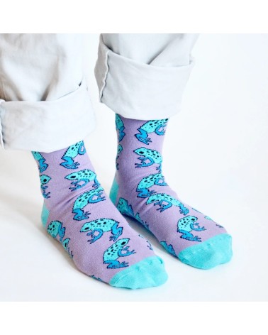 Rettet die Frösche - Bambus Socken Bare Kind socke kuschelsocken für damen lustig herren farbige coole socken