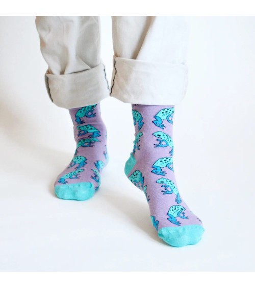 Save the Frogs - Bambou Socks Bare Kind funny crazy cute cool best pop socks for women men