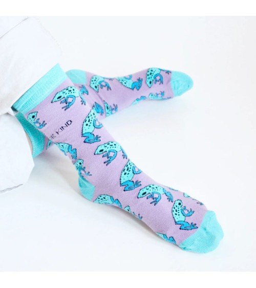 Save the Frogs - Bambou Socks Bare Kind funny crazy cute cool best pop socks for women men