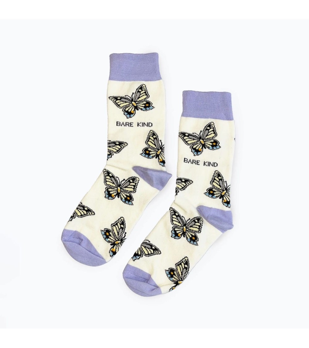 Sauvez les papillons - Chaussettes en bambou Bare Kind jolies pour femme originales pour homme chausset rigolotes drole Suisse