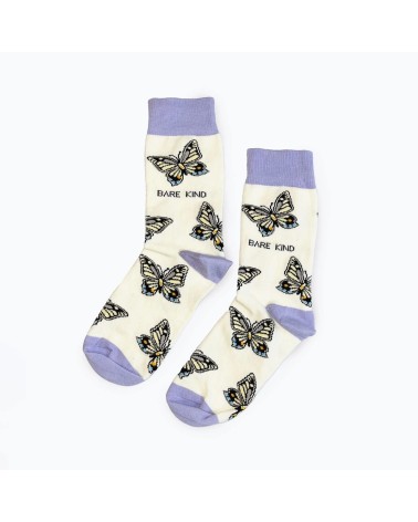 Save the Butterflies - Bambou Socks Bare Kind funny crazy cute cool best pop socks for women men