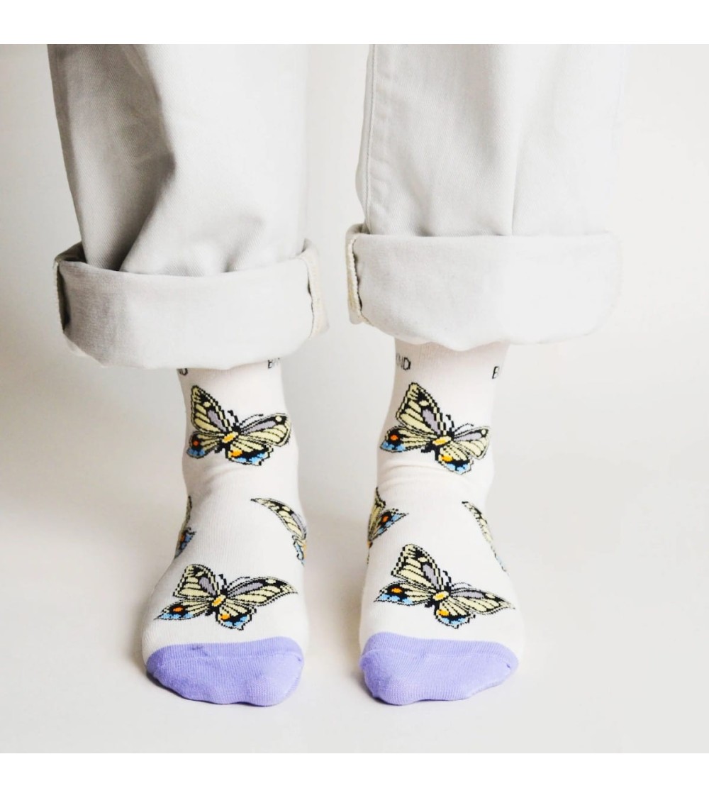 Sauvez les papillons - Chaussettes en bambou Bare Kind jolies pour femme originales pour homme chausset rigolotes drole Suisse