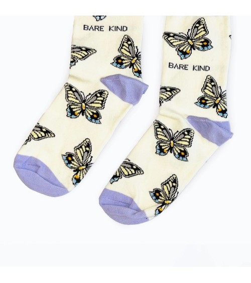 Sauvez les papillons - Chaussettes en bambou Bare Kind jolies chausset pour homme femme fantaisie drole originales