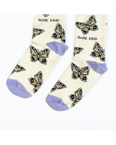 Sauvez les papillons - Chaussettes en bambou Bare Kind jolies pour femme originales pour homme chausset rigolotes drole Suisse