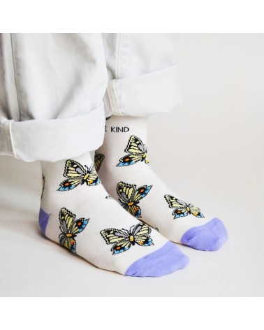 Save the Butterflies - Bambou Socks Bare Kind funny crazy cute cool best pop socks for women men