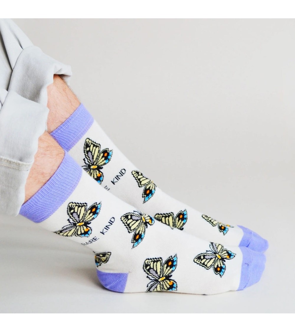 Sauvez les papillons - Chaussettes en bambou Bare Kind jolies pour femme originales pour homme chausset rigolotes drole Suisse