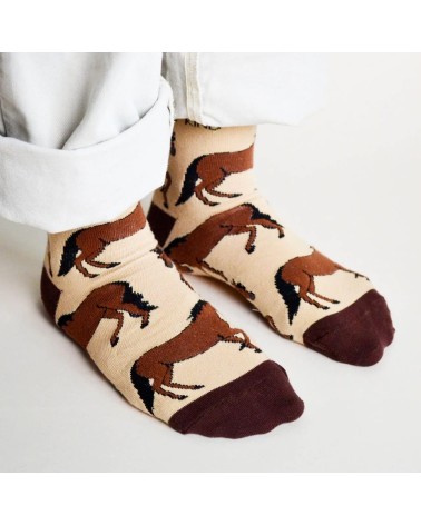 Rettet die Pferde - Bambus Socken Bare Kind socke kuschelsocken für damen lustig herren farbige coole socken