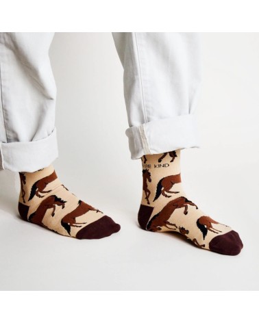 Sauvez les chevaux - Chaussettes en bambou Bare Kind jolies pour femme originales pour homme chausset rigolotes drole Suisse