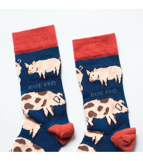 Save the Pigs - Bamboo Socks Bare Kind funny crazy cute cool best pop socks for women men