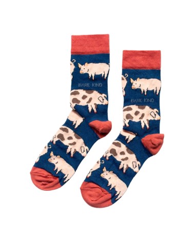 Sauvez les Cochons - Chaussettes en bambou Bare Kind jolies pour femme originales pour homme chausset rigolotes drole Suisse