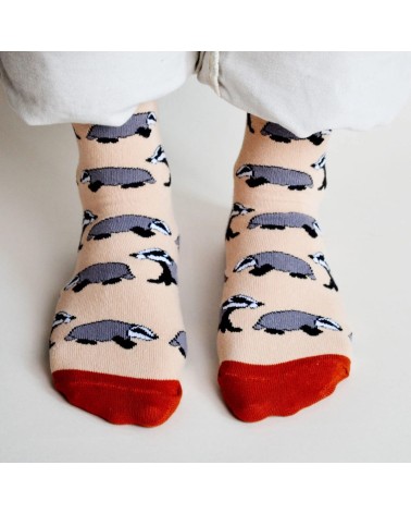 Save the Badgers - Bambou Socks Bare Kind funny crazy cute cool best pop socks for women men