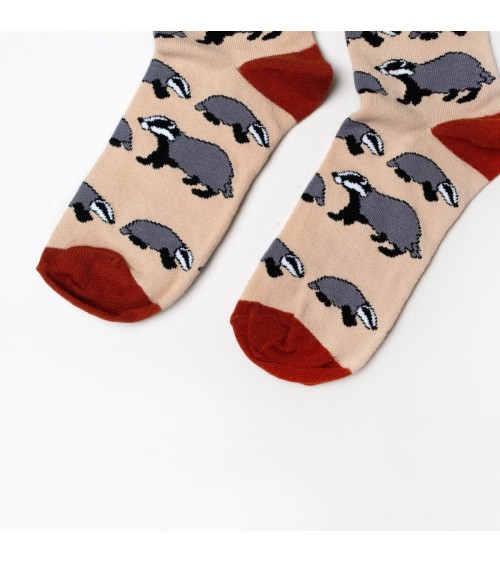 Sauvez les blaireaux - Chaussettes en bambou Bare Kind jolies pour femme originales pour homme chausset rigolotes drole Suisse