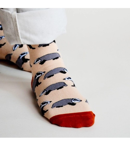 Rettet die Dachse - Bambus Socken Bare Kind Socke lustige Damen Herren farbige coole socken mit motiv kaufen