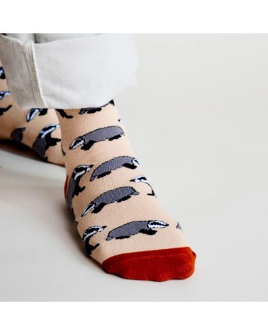 Save the Badgers - Bambou Socks Bare Kind funny crazy cute cool best pop socks for women men