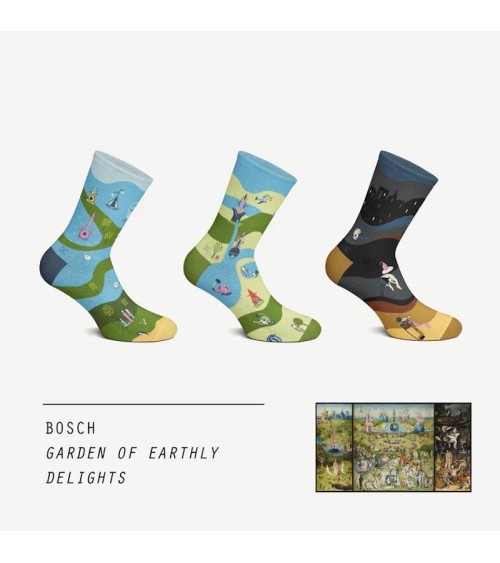 Chaussettes - Coffret cadeau Le jardin des délices Curator Socks calendrier de l avent chaussettes jolies chausset pour homme...