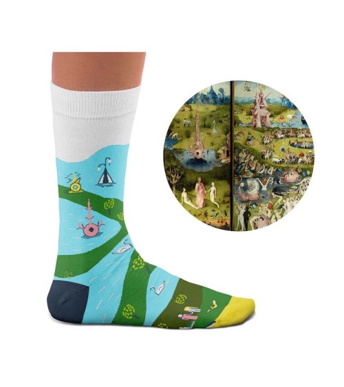 Chaussettes - Coffret cadeau Le jardin des délices Curator Socks jolies pour femme originales pour homme chausset rigolotes d...