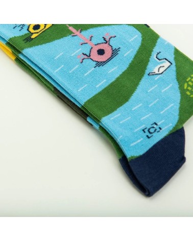 Calzini - Scatola regalo Trittico del Giardino delle delizie Curator Socks calze da uomo per donna divertenti simpatici parti...