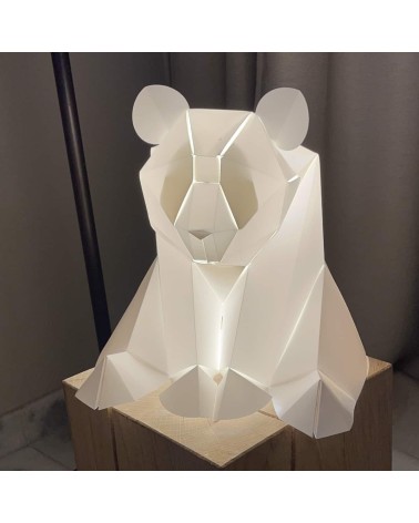 Lampe ours, panda - Luminaire animal à poser, lampe de chevet Plizoo a poser de nuit led moderne originale design suisse