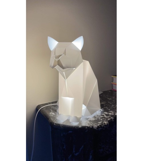 Lampe chat - Luminaire animal à poser, lampe de chevet design Plizoo a poser de nuit led moderne originale design suisse