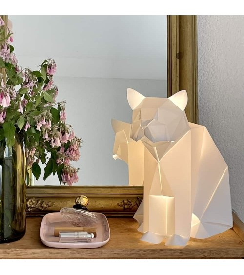 Lampe chat - Luminaire animal à poser, lampe de chevet design Plizoo a poser de nuit led moderne originale design suisse