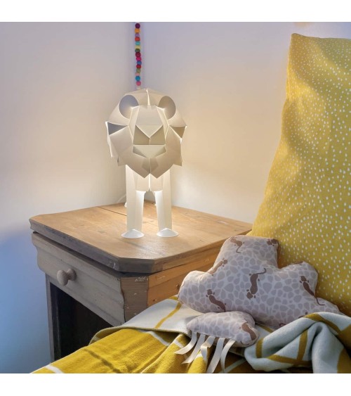 Lampe Lion - Luminaire animal à poser, lampe de chevet design Plizoo a poser de nuit led moderne originale design suisse