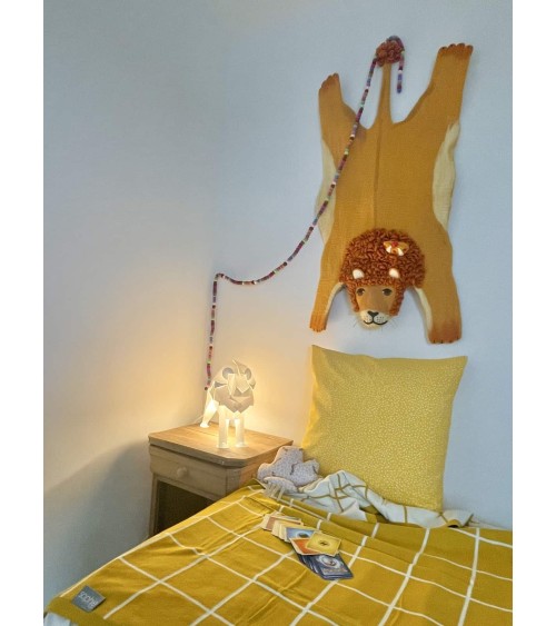 Lampe Lion - Luminaire animal à poser, lampe de chevet design Plizoo a poser de nuit led moderne originale design suisse