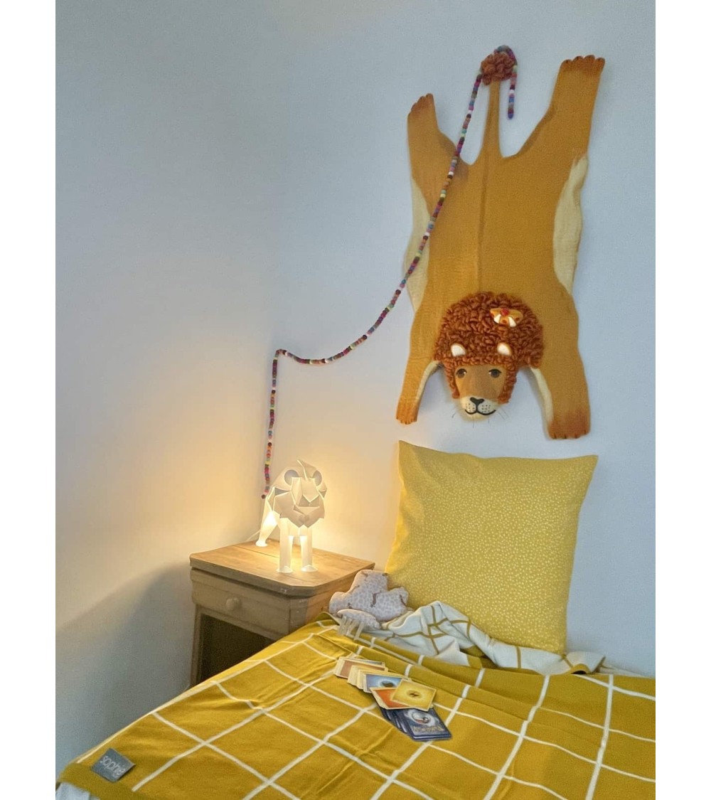 Leopold Der Löwe - Tier-Teppich aus Wolle Sew Heart Felt Tier Teppich Waldtiere Kinderzimmer Kinderteppich Kinder Teppich