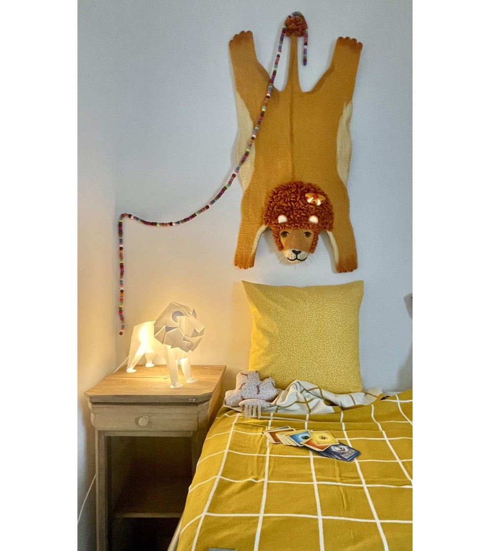 Leopold Der Löwe - Tier-Teppich aus Wolle Sew Heart Felt Tier Teppich Waldtiere Kinderzimmer Kinderteppich Kinder Teppich