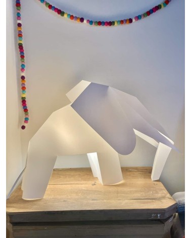 Lampe Éléphant - Luminaire animal à poser, lampe de chevet design Plizoo a poser de nuit led moderne originale design suisse