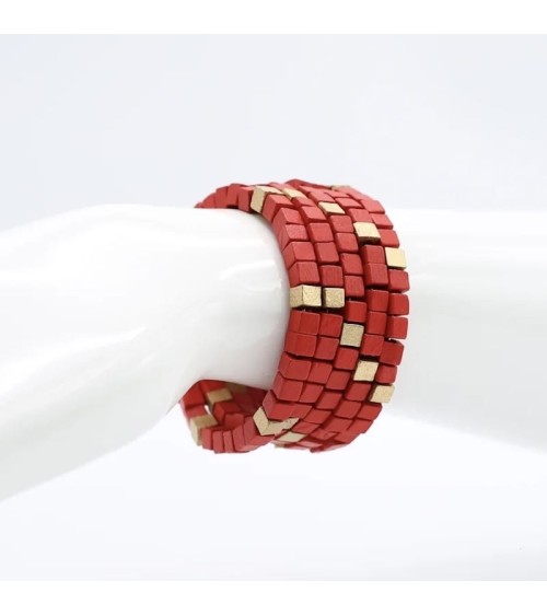 Pashmina Mosaic - Wooden Beads Snake Bracelet Jianhui London cute fashion design designer for women