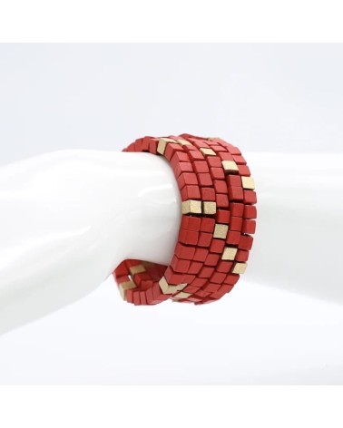 Pashmina Mosaic - Wooden Beads Snake Bracelet Jianhui London cute fashion design designer for women