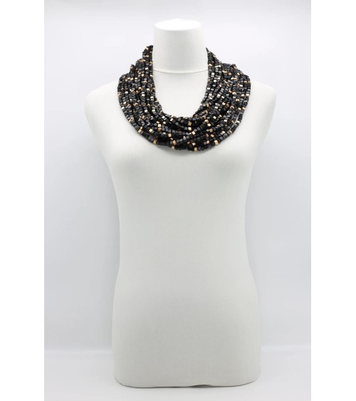 Next Pashmina Mosaic - Collier en perles de bois Jianhui London fantaisie original femme suisse