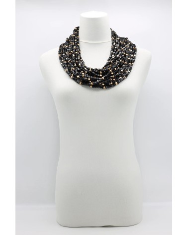 Next Pashmina Mosaic - Collier en perles de bois Jianhui London fantaisie original femme suisse