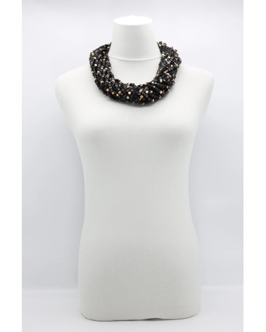Next Pashmina Mosaic - Collier en perles de bois Jianhui London fantaisie original femme suisse