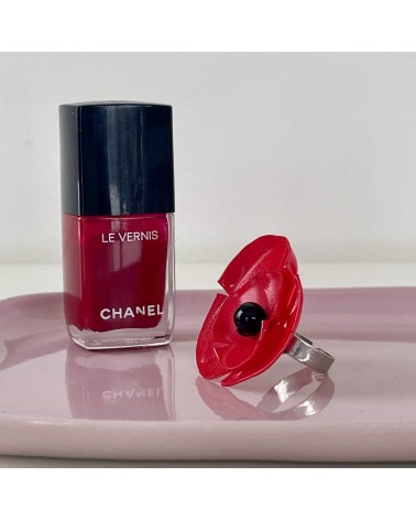 Mohnblume - Ring aus recyceltem Kunststoff Jianhui London damen frau kinder spezielle kaufen