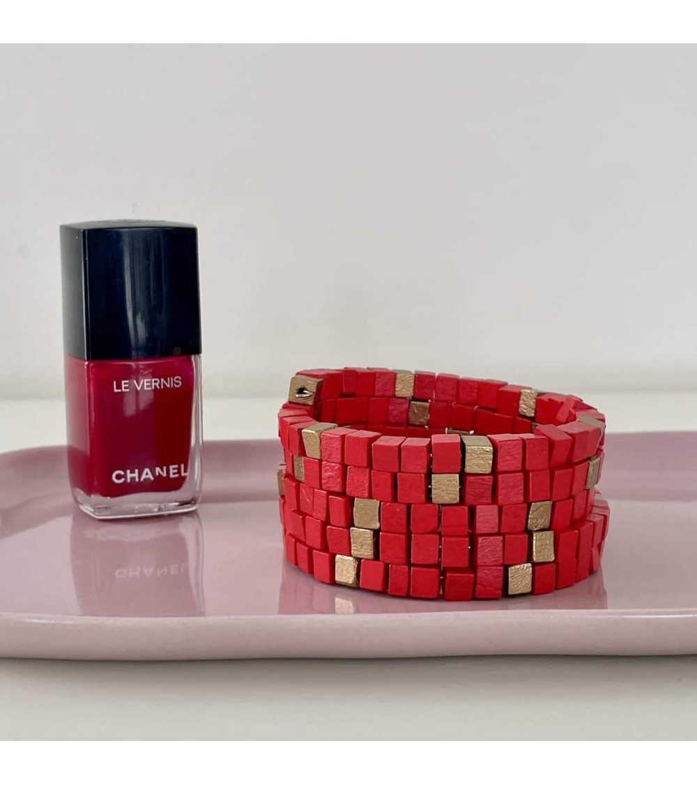 Pashmina Mosaic - Wooden Beads Snake Bracelet Jianhui London cute fashion design designer for women