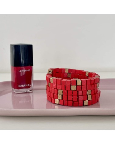 Pashmina Mosaic - Wooden Beads Snake Bracelet Jianhui London cute fashion design designer for women