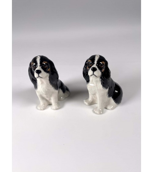 Cavalier King Charles - Porta sale e pepe Quail Ceramics design da tavola saliera e pepiera